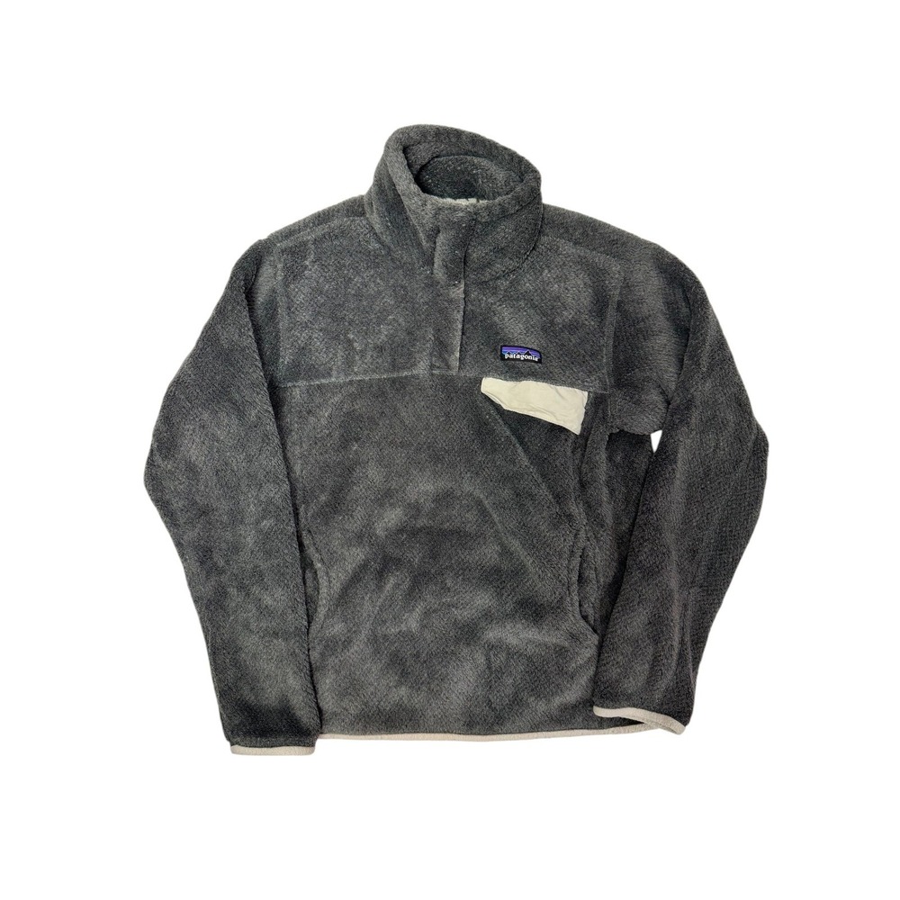 Patagonia Women's Gray Polartec‎ Re-Tool Fleece 1/4 Snap Pullover Jacket Size M